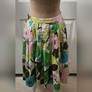 Itw Floral Multicolor Hello Dahlia Skirt Size 6
